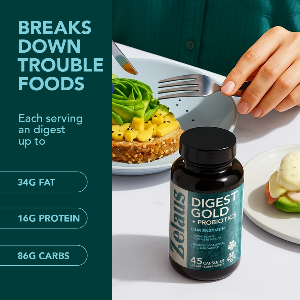 Zelaus ® Digest Gold™ + PROBIOTICS