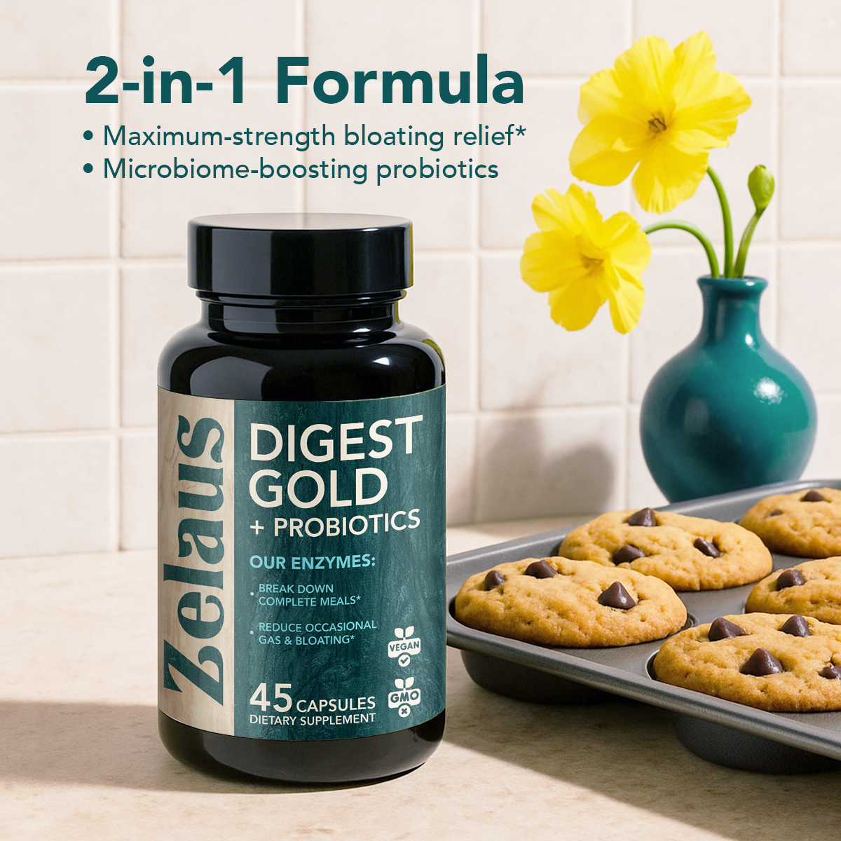 Zelaus ® Digest Gold™ + PROBIOTICS